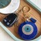 Wrapables Crystal Bling Key Chain Keyring Car Purse Handbag Pendant Charm, Blue Evil Eye